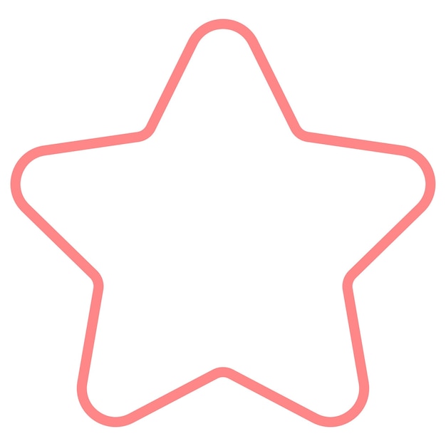 Ilustración vectorial de icono de estrella bonita aislada en un fondo blanco