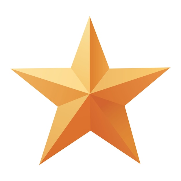 Ilustración vectorial del ícono de la estrella dorada
