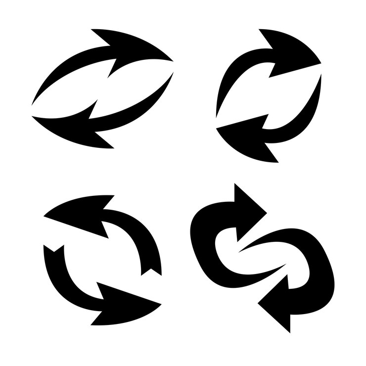 Vector ilustración vectorial del icono de flecha simple