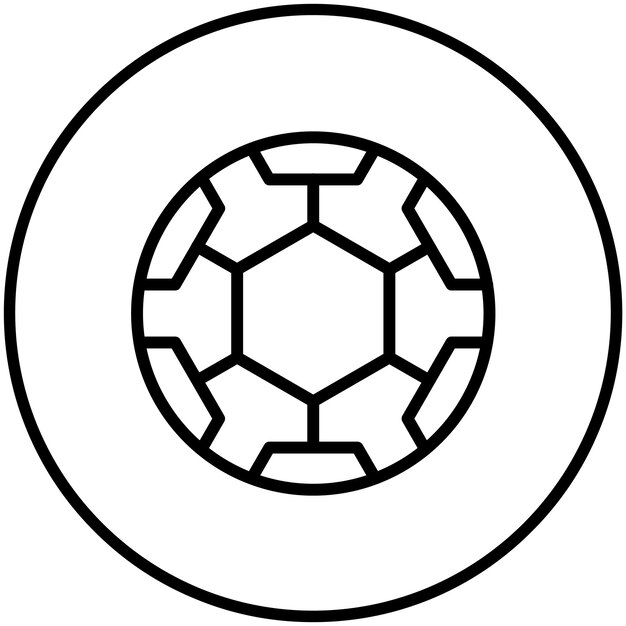 Ilustración vectorial de icono de fútbol del conjunto de iconos de los Juegos Olímpicos