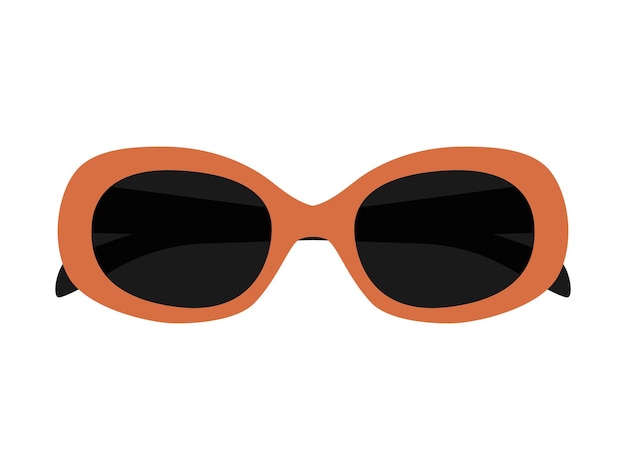 Ilustración vectorial del icono de las gafas de sol Marco de gafas de moda Accesorio personal de viaje
