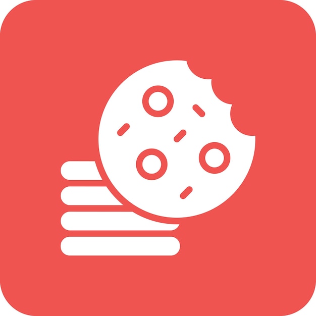 Ilustración vectorial del icono de la galleta del conjunto de iconos del Año Nuevo