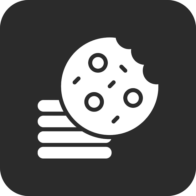 Ilustración vectorial del icono de la galleta del conjunto de iconos del Año Nuevo