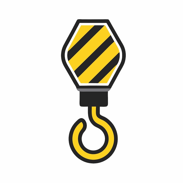 Ilustración vectorial de un icono de gancho de grúa en estilo lineal La ilustración debe estar aislada sobre un fondo blanco 20