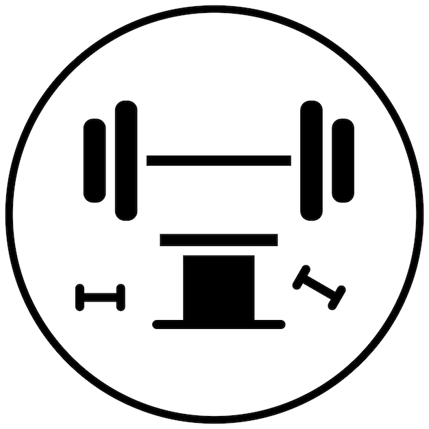 Ilustración vectorial del icono del gimnasio del conjunto de iconos de Pilates