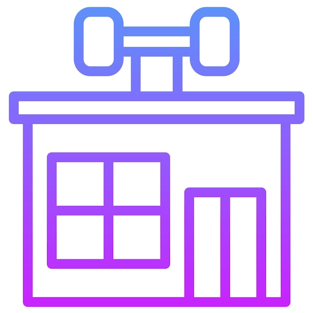 Ilustración vectorial del icono del gimnasio