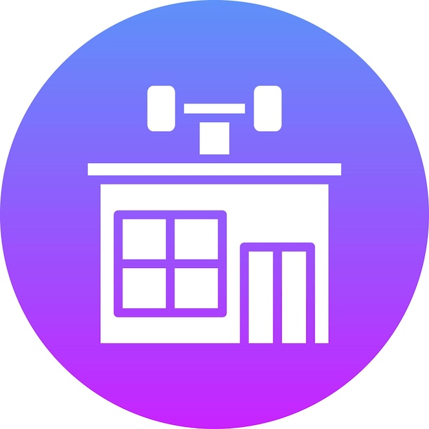 Ilustración vectorial del icono del gimnasio