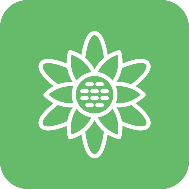 Ilustración vectorial del icono de girasol del conjunto de iconos de otoño
