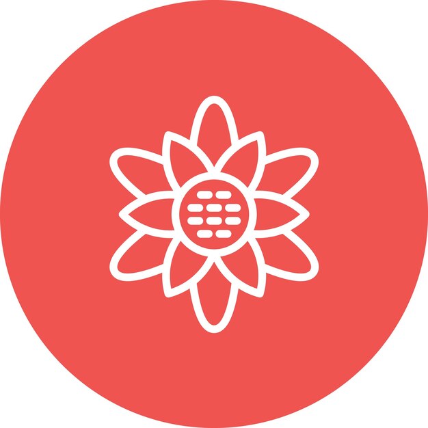 Ilustración vectorial del icono de girasol del conjunto de iconos de otoño