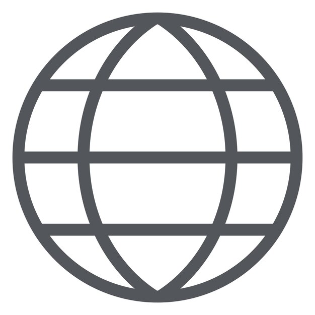 Ilustración vectorial del ícono del globo aislada en fondo blanco