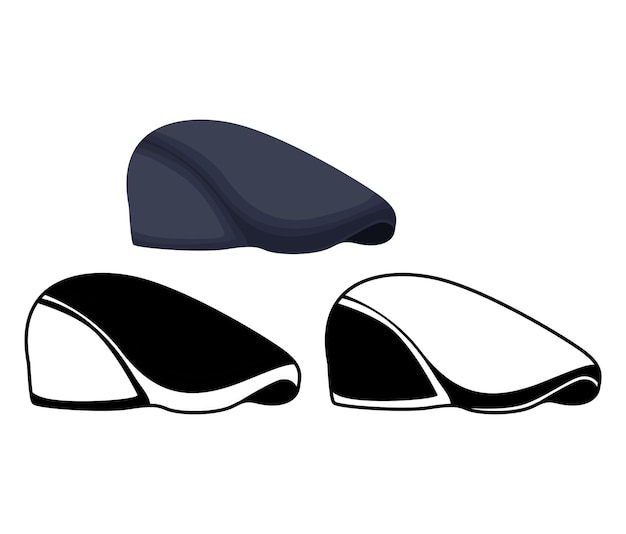 Vector ilustración vectorial del icono de la gorra de la boina