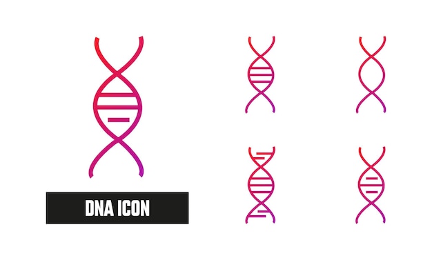 Ilustración vectorial del icono de gradiente de ADN