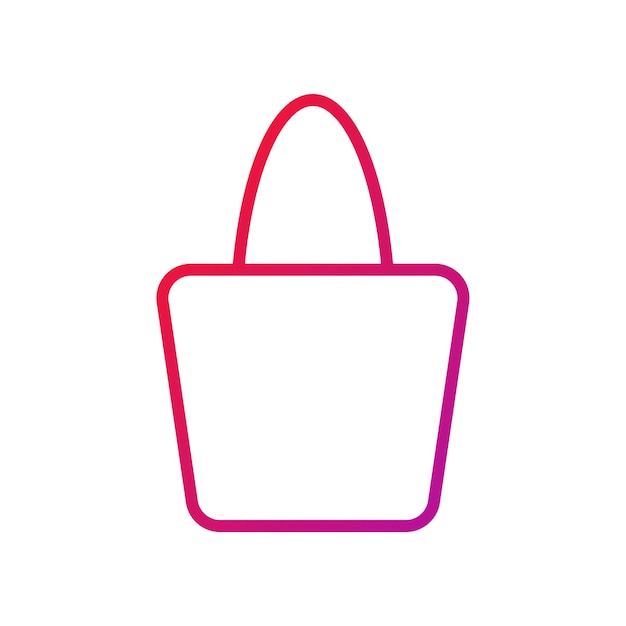 Ilustración vectorial del ícono del gradiente de la bolsa de compras