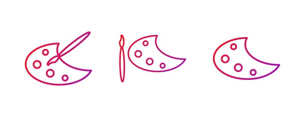 Ilustración vectorial del icono del gradiente de la placa de color