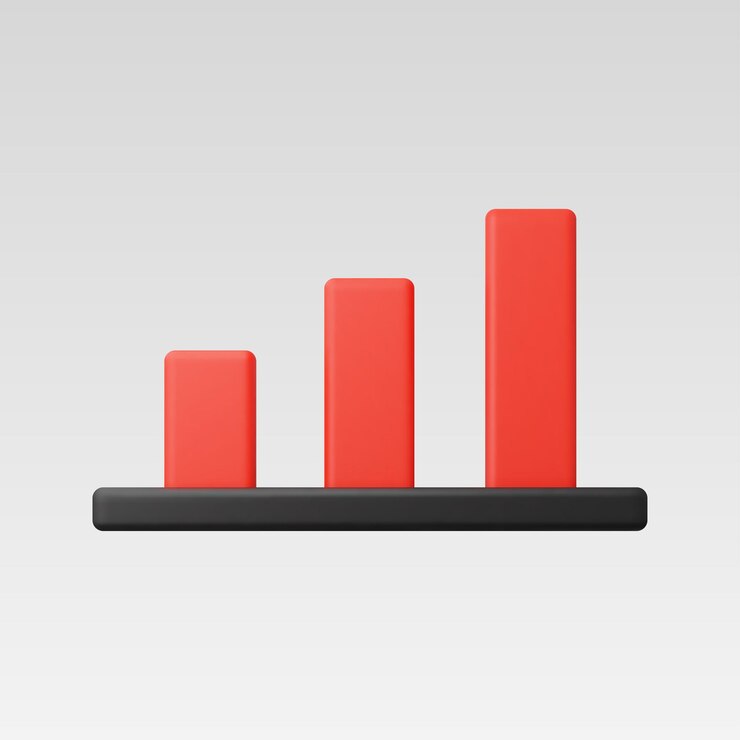 Vector ilustración vectorial del icono del gráfico 3d