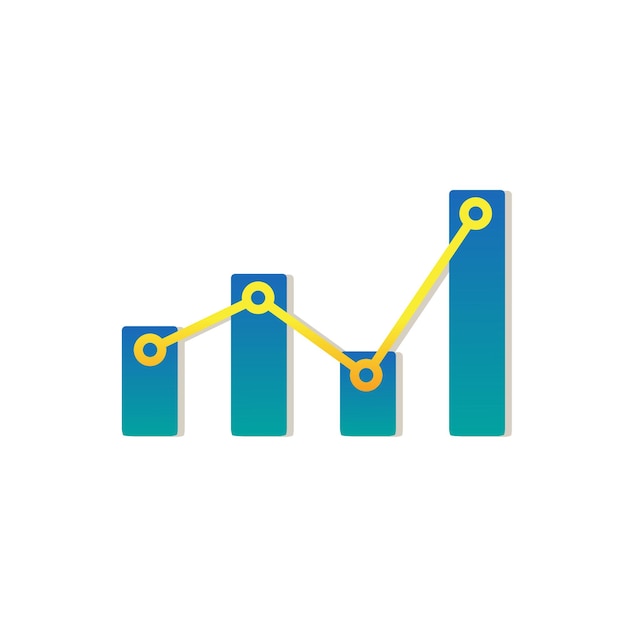 ilustración vectorial del icono gráfico analítico para el resultado del logro del trabajo