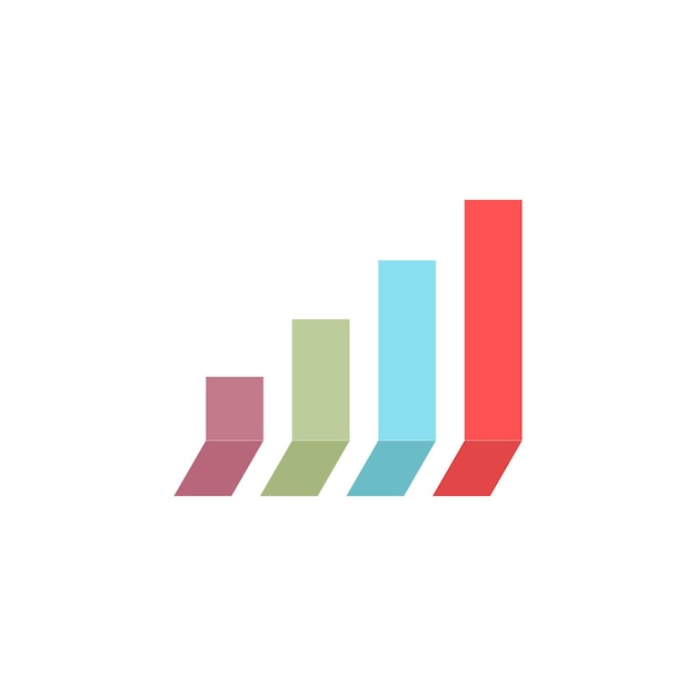ilustración vectorial del icono del gráfico de logros con un diseño de color pastel