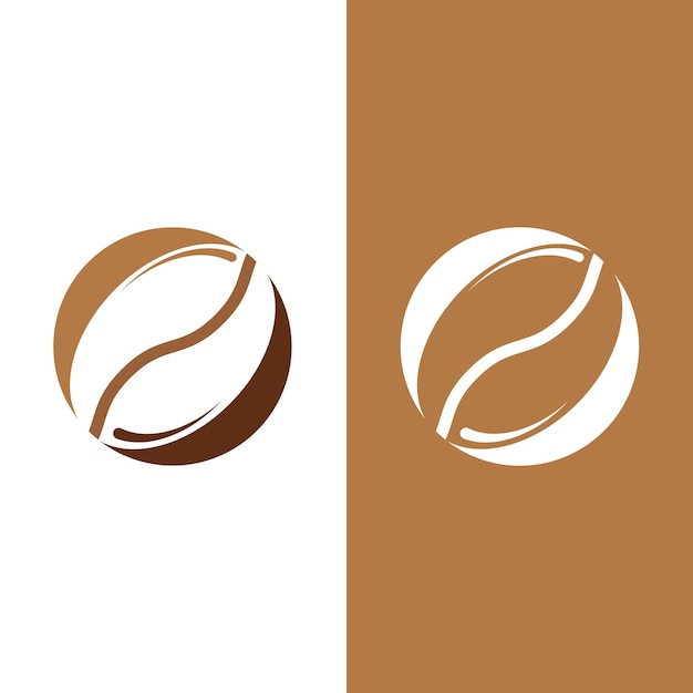 Ilustración vectorial del icono del grano de café