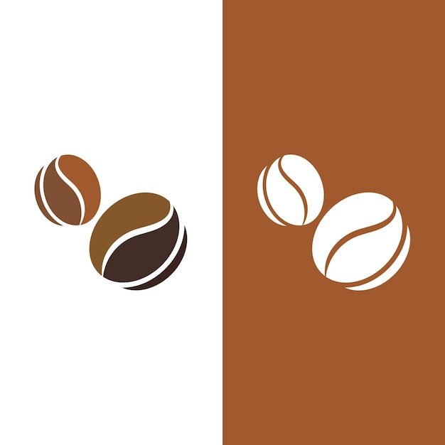 Ilustración vectorial del icono del grano de café