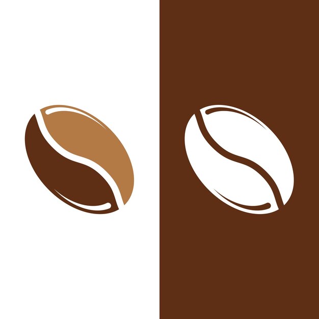 Ilustración vectorial del icono del grano de café