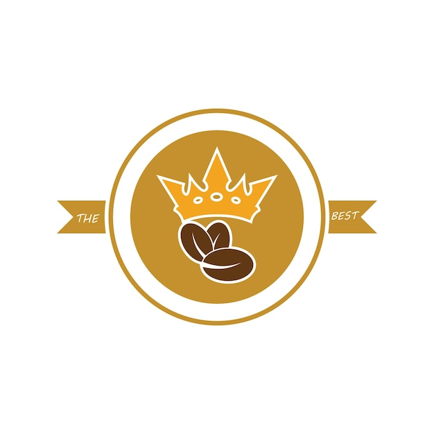 Ilustración vectorial del icono del grano de café
