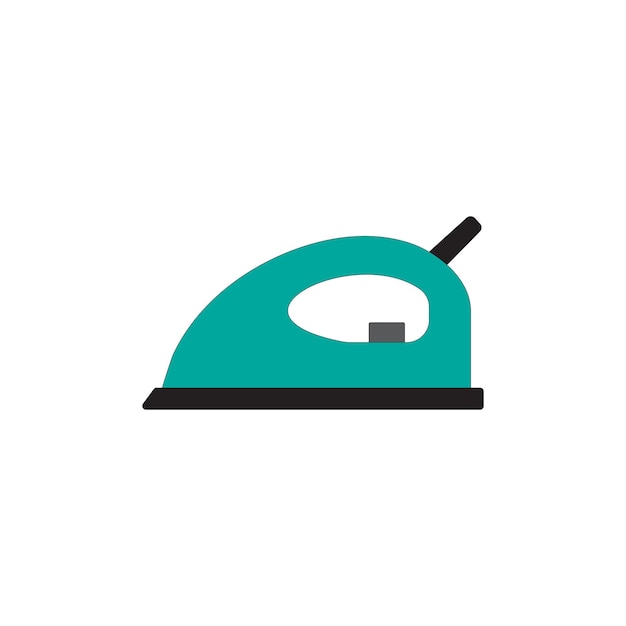Ilustración vectorial del icono de hierro en fondo blanco Hierro seco y de vapor Símbolo de artículo de lavandería
