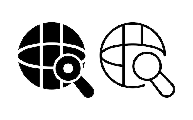 Ilustración vectorial del icono de la investigación de mercado