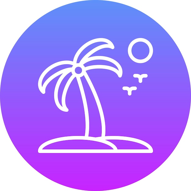 Ilustración vectorial del icono de la isla del conjunto de iconos de Pirata