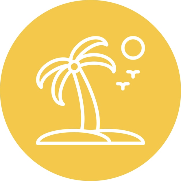 Ilustración vectorial del icono de la isla del conjunto de iconos de Pirata