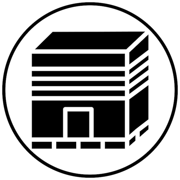 Ilustración vectorial del icono de la Kaaba del conjunto de iconos de la peregrinación del Hajj