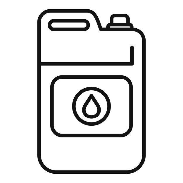 Ilustración vectorial del icono de la lata de gasolina