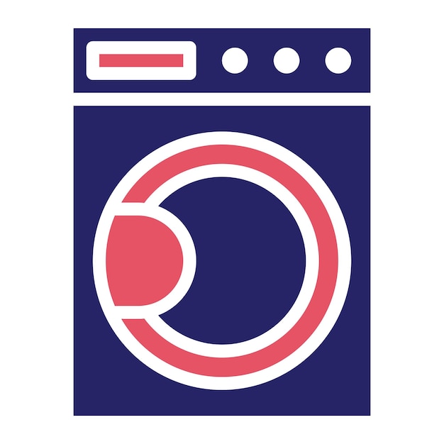 Ilustración vectorial del icono de la lavadora inteligente del conjunto de iconos de la casa inteligente