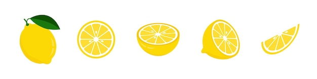 Ilustración vectorial del icono del limón fresco