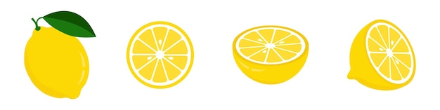 Ilustración vectorial del icono del limón fresco