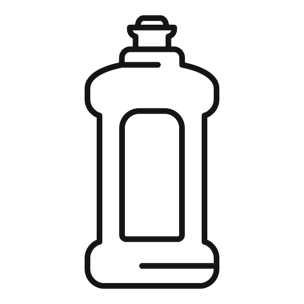 Ilustración vectorial del icono de la línea de la botella de agua