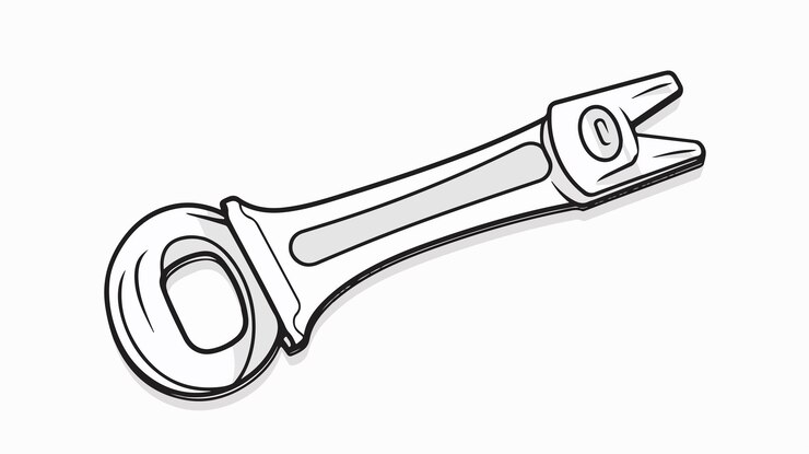 Vector ilustración vectorial del icono de la línea de llave profesional