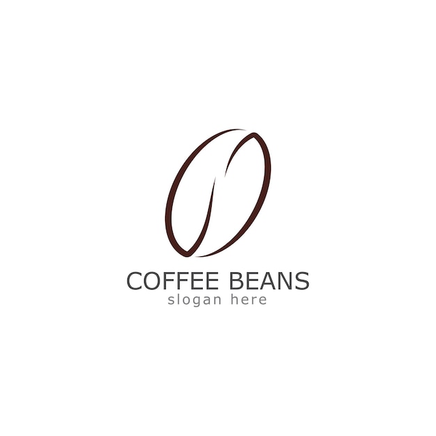 Ilustración vectorial del icono del logotipo de los granos de café