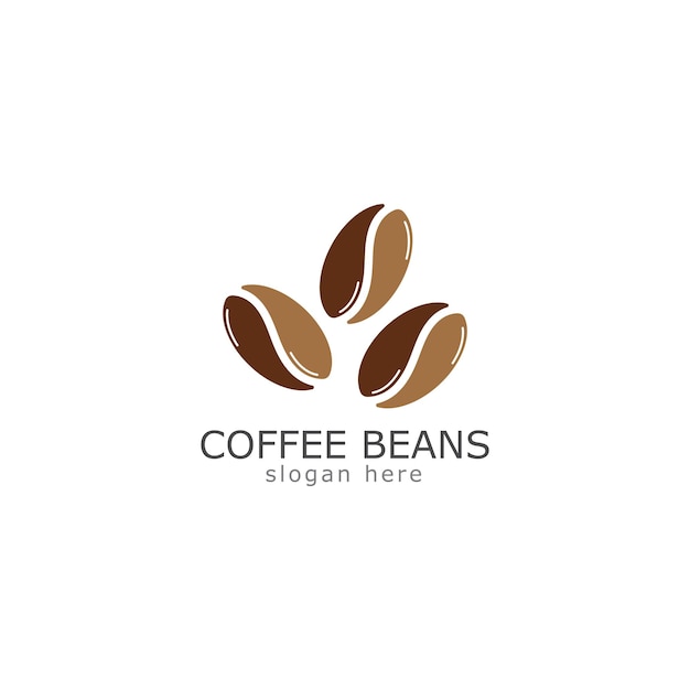 Ilustración vectorial del icono del logotipo de los granos de café