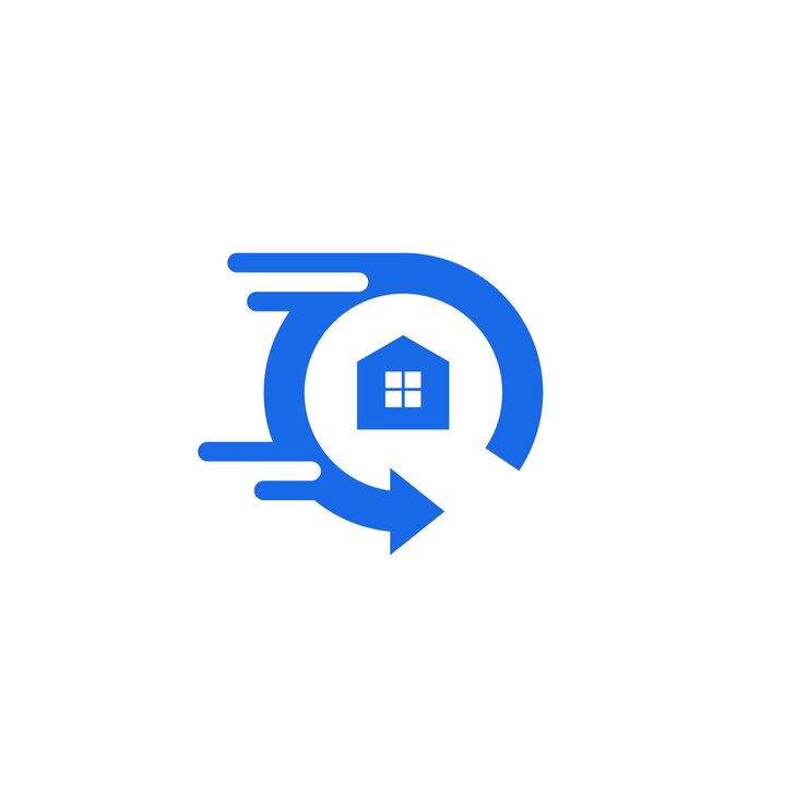 ilustración vectorial del icono del logotipo de restauración del hogar