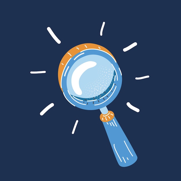 Ilustración vectorial del icono de la lupa