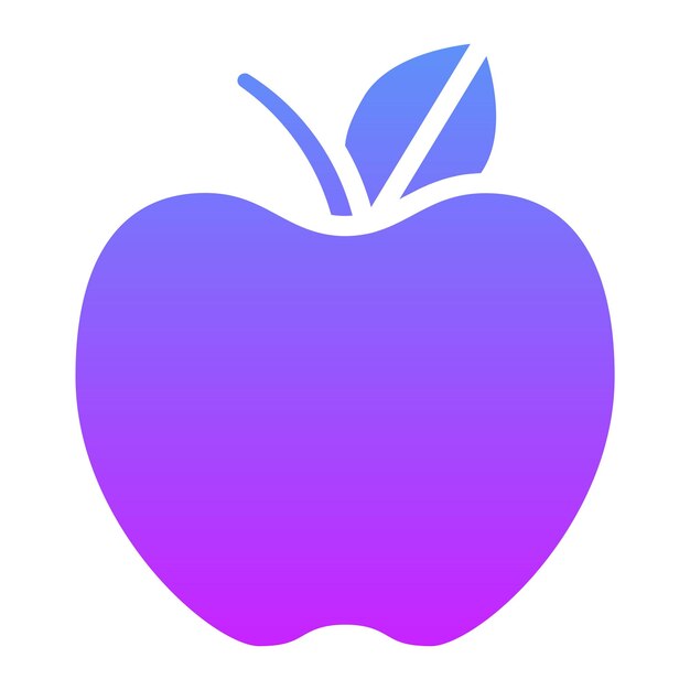 Ilustración vectorial del icono de la manzana del conjunto de iconos de la mañana y el desayuno