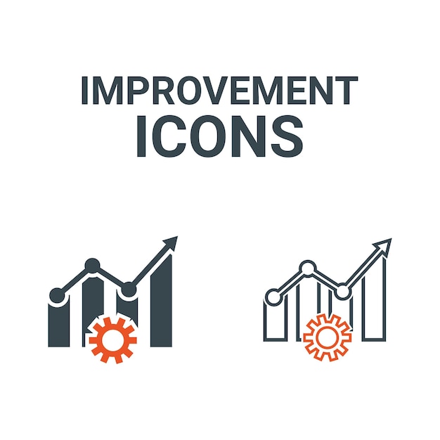 Ilustración vectorial del icono de mejora para el sistema de evaluación de la empresa y la organización
