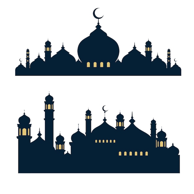 Ilustración vectorial del icono de la mezquita