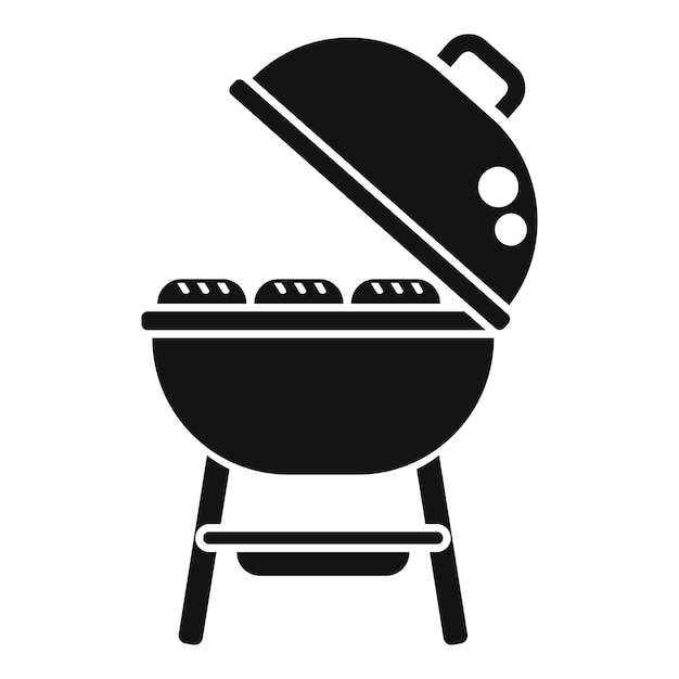 Ilustración vectorial del icono de la parrilla de carbón