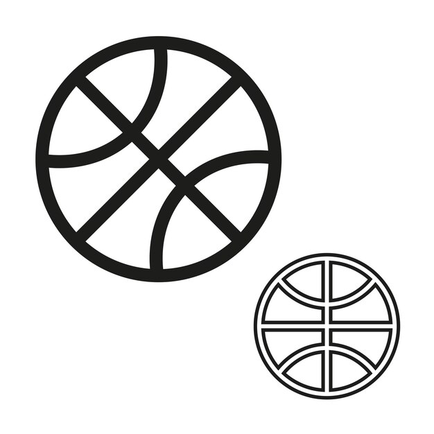 Ilustración vectorial del icono de la pelota de baloncesto EPS 10