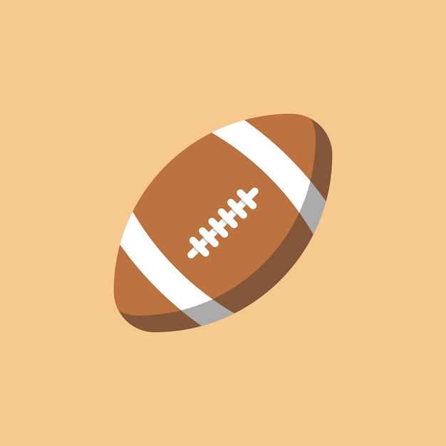 Vector ilustración vectorial del icono de la pelota de fútbol americano