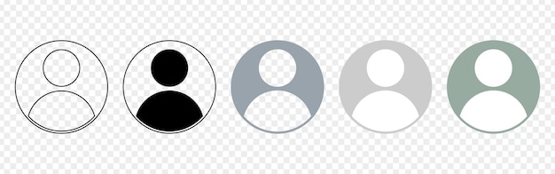Ilustración vectorial del icono del perfil de usuario aislado en un fondo transparente