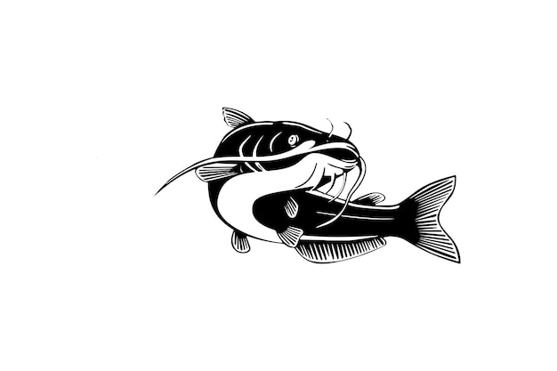Ilustración vectorial del icono del pez