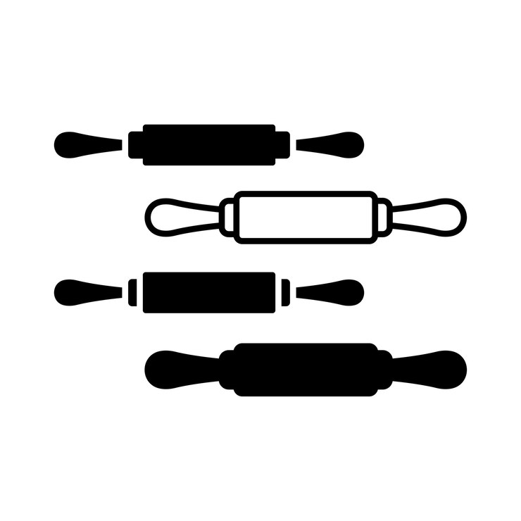 Ilustración vectorial de icono de pin rodante Estilo de diseño plano eps 10