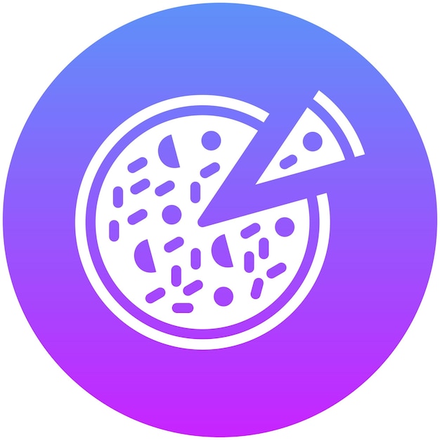 Ilustración vectorial del icono de la pizza del conjunto de iconos de catering